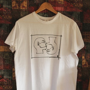 Lovers T-Shirt / Screen print on white cotton / UNISEX / “Love is Love!”