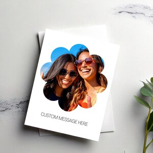 Custom Flower Photo Card, Custom Picture, Personalisable, Custom Card, Personalised Card, Personalised Gift, Photo Card, Custom Message