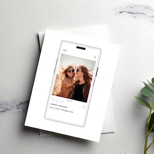 Social Media Post, Custom Picture, Personalisable, Custom Card, Personalised Gift, Personalised Greeting Card, Anniversary, Photo Card