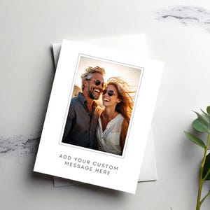 Custom Portrait Photo Card, Pictures, Personalisable, Custom Card, Personalised Greeting Card, Personalised Gift, Photo Card, Custom Message