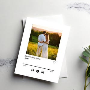 Custom Photo Card, Custom Picture, Music Player, Personalisable, Custom Card, Personalised Greeting Card, Personalised Gift, Photo Card