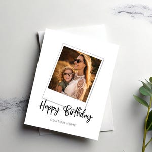 Happy Birthday Card, Custom Name, Custom Picture, Custom Photo Card, Custom Card, Personalised Birthday Card, Custom Birthday,Custom Message