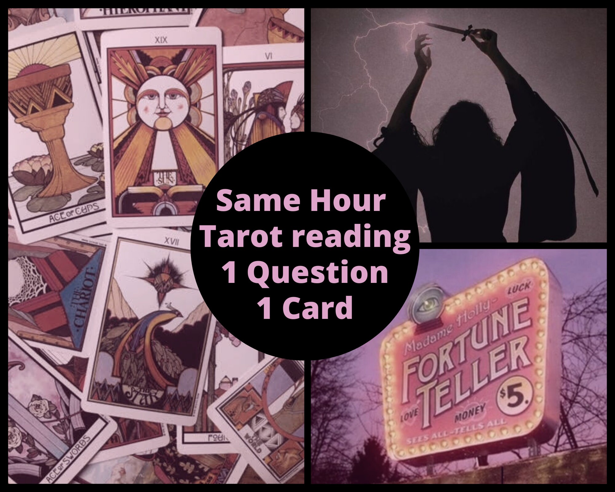 Lecture de Tarot à La Même Heure - 1 Question Carte Rapide