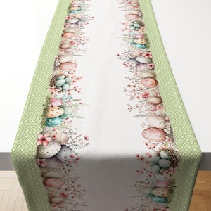 Runner da tavolo pasquale, runner da tavolo con uova di Pasqua floreali colorate, regalo di Pasqua, decorazione pasquale più venduta