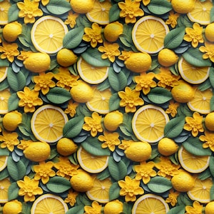 Digital Printed Microfiber Fabric With 3D Lemon Pattern Flower, 143 cm Width, Upholstery, Furniture, Drapery,PES