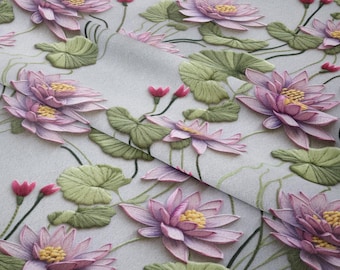 Multi-Purpose Decorative Design Digital Printing Fabric With 3D Color Flower Pattern-Upholstery-Furniture-Drapery-PES