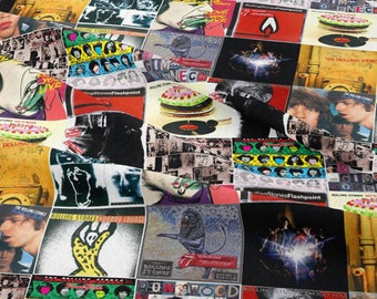 Rolling Stones Album Covers Patterns, Decorative Upholstery Fabric, Digital Printed Indoor Outdoor Fabric