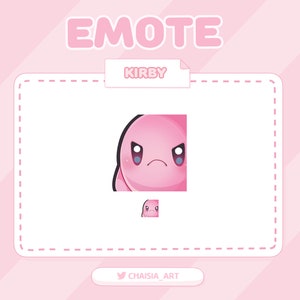 Angry Mad Kirby Emote für Twitch Streamer, Discord, Youtube \ Cute, Kawaii, Aesthetic, Meme, Funny
