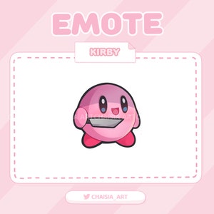 Kirby Knife Cute Kawaii Emote zum Streamen - (Twitch, Discord, Youtube, Simple Style, Pink