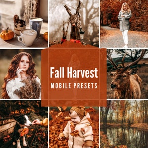9 AUTUMN MOBILE PRESETS, Halloween Presets, Earthy, October Presets, Rust Fall Presets , Warm Instagram Filter for Bloggers, Brown Presets