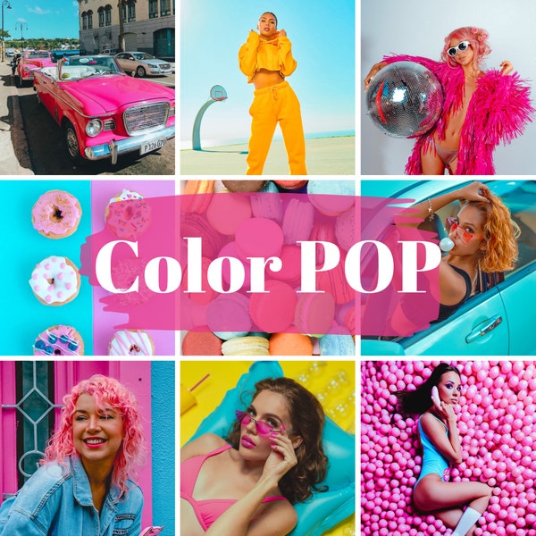 10 Mobile Lightroom Presets, COLOR Presets, Bunte Blogger Presets für Influencer, Helle Instagram Filter, Lebendige Presets