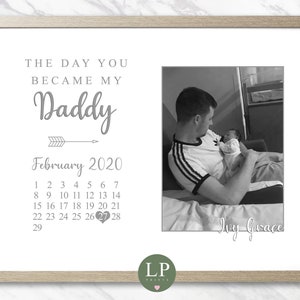 Personalised Fathers Day Dad Gift Photo Print The Day You Became My Dad Daddy Grandad