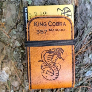 Cartera personalizada de cuero grueso de primera calidad "King Cobra" Hudson River Valley • Hecha a mano en Nueva York, EE. UU.