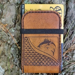 Cartera personalizada de cuero grueso de primera calidad "Tuna en dos partes" Hudson River Valley • Hecha a mano en Nueva York, EE. UU.