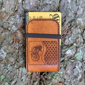 Cartera personalizada de cuero grueso de primera calidad "Serpiente de dos partes" del valle del río Hudson • Hecha a mano en Nueva York, EE. UU.