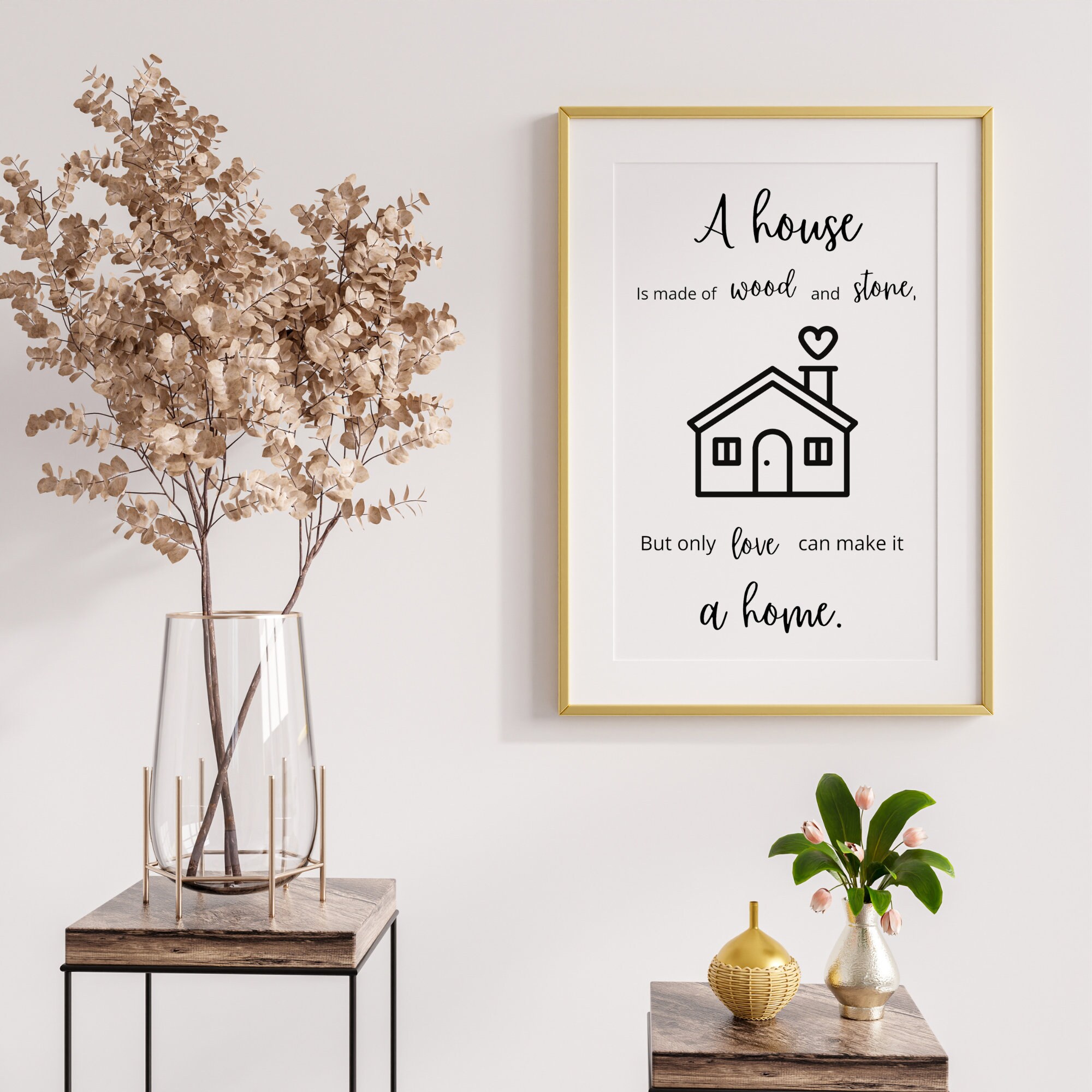 Printable Home Decor 5 Designs Minimalist Farmhouse Prints Living