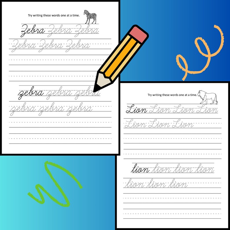 Hojas de trabajo de escritura cursiva, cómo escribir en cursiva ...
