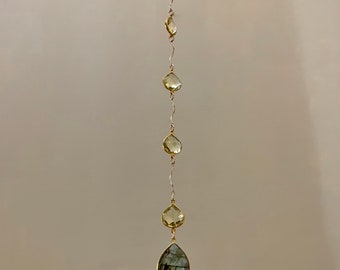 sundrops gemstone mobile with labradorite pendant