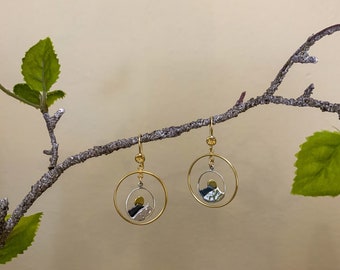 mountain sun citrine earrings