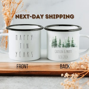 Personalized 10th Anniversary Campfire Mug: Tin Years Gift