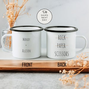 Personalized Lesbian Wedding Gift, Newlywed Gift, Lesbian Bachelorette Gift, LGBT Humor, Gay Wedding Gift, Funny Mug, Lesbian Mug Set