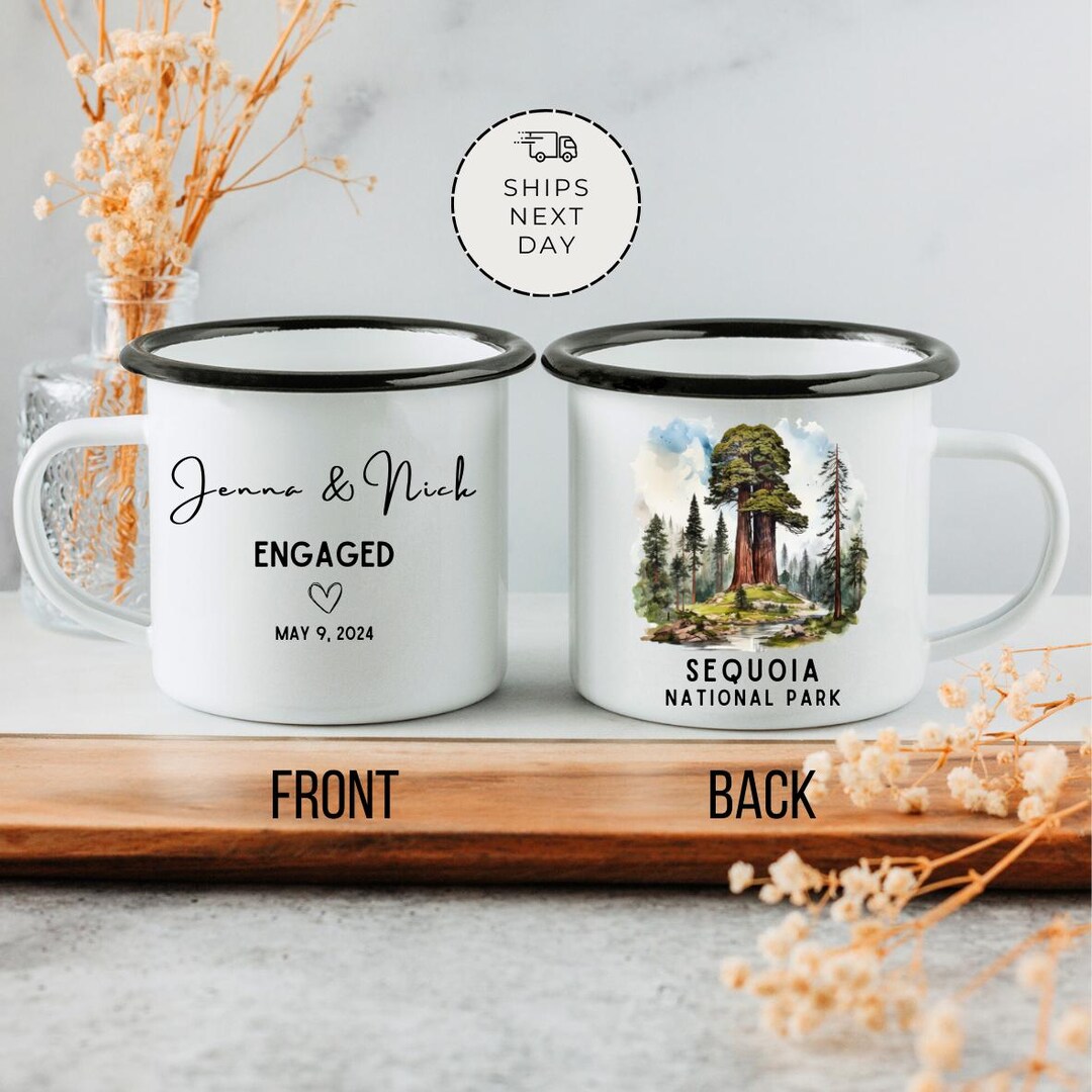 Sequoia National Park Engagement Mug: Personalized Camping Gift - Etsy
