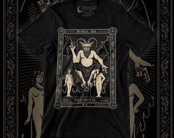 Devil Tarot Tee | Tarot Card Tee | Graphic Tee | Witch Apparel | Devil Tee | Occult Fashion | Witch Tee | Emo Apparel | Alternative Fashion