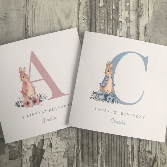 Personalised 1st Birthday Card/peter Rabbit 1st Birthday Etsy UK