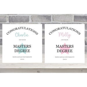 Personalised Degree Card/Congratulations Degree Card/Masters Degree Card #29W