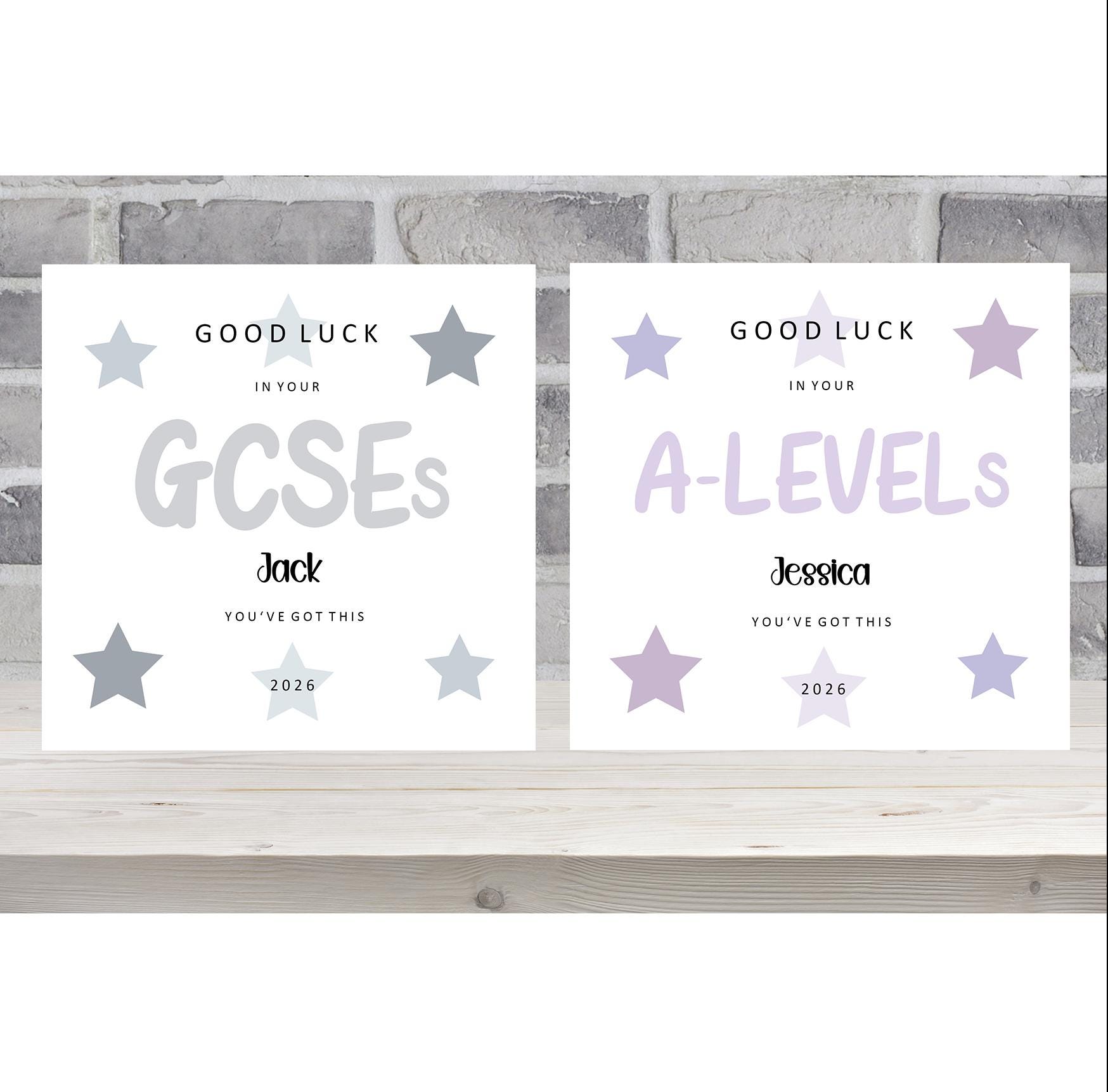 Personalised Good Luck in Your Exams Card/good Luck in Your Gcses Card ...