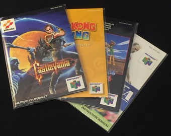 Nintendo 64 / N64 - Instruction Manual Sleeves / Protectors (100 Pack)
