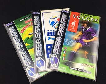Sega Saturn - Instruction Manual Sleeves / Protectors (50 Pack)