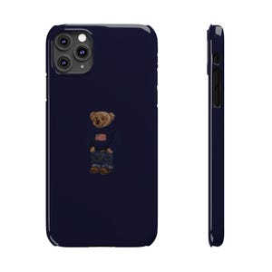 Custodia per telefono ispirata all'orso Ralph Lauren// Custodia per telefono sottile ispirata al maglione con bandiera americana. Ragazza elegante/pulita/soldi vecchi