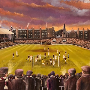 Hearts - Tynecastle Park 1950&#39;s (Heart of Midlothian)  -   20&#39;&#39; x 30&#39;&#39; poster print