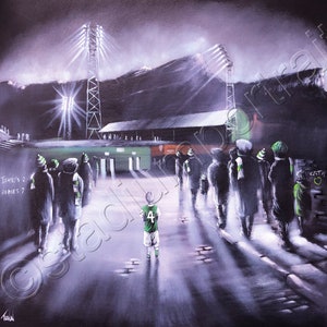 Hibernian - Ghosts of Easter Road   -  11&#39;&#39; x 11&#39;&#39;   print