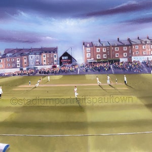 Yorkshire Cricket - Scarborough Cricket Ground 14'' x 30'' box canvas print