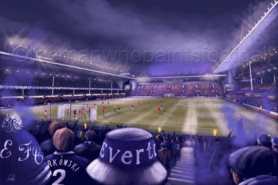 From the Gwladys Street End, the Last Merseyside Derby at Goodison