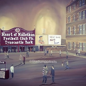 Hearts - Tynecastle Park 1950&#39;s (Heart of Midlothian)  -   20&#39;&#39; x 30&#39;&#39; poster print
