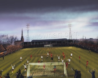 Edgar Street,  Hereford  v Newcastle 1972    -   20'' x 30'' poster print