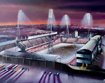 St James Park, Newcastle United 1970's -  A3  print