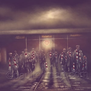 Ghosts of Tynecastle, Hearts  (Heart of Midlothian)  -  A3  print