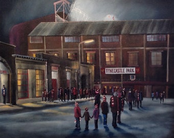 The Final Queue&#39;Hearts Tynecastle 11&#39;&#39; x 11&#39;&#39;   print