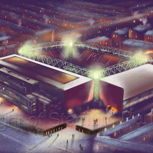 Tynecastle Illuminations  (Heart of Midlothian)   A3  print