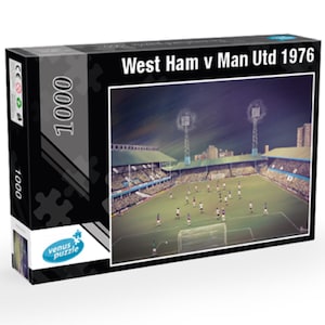 West Ham x Manchester United 1976 - quebra-cabeça de 1000 peças