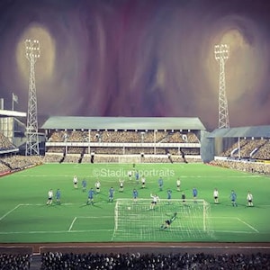 Derby County v Real Madrid 1975 European Cup   A3 print