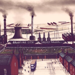 Scarf Parade, Bradford City    -   30'' x 20'' poster print