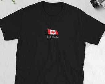 Proudly Canadian T-Shirt: Unisex Maple Leaf Tee