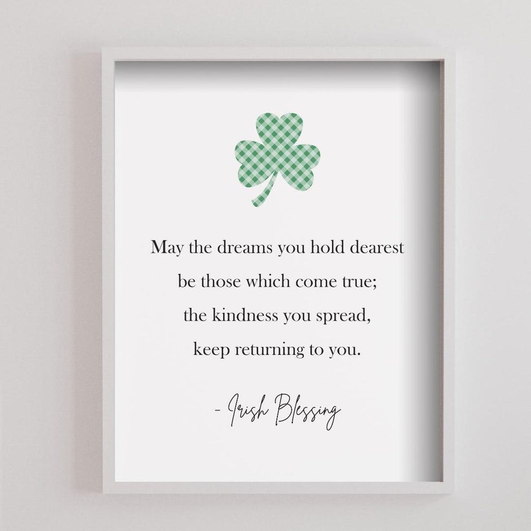 Irish Blessing Print, Irish Home Blessing Printable Wall Art, St ...