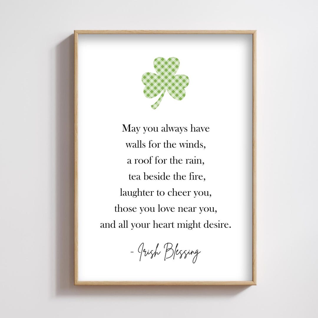 Irish Blessing Print, Irish Home Blessing Printable Wall Art, St ...