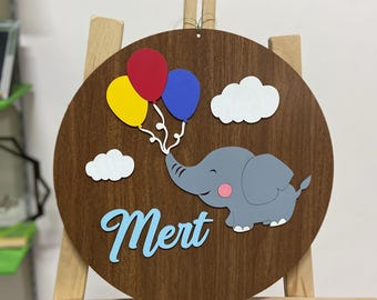 Personalisiertes Namensschild Initial, Kinderzimmer-Namensschild, hölzernes Baby-Namensschild, benutzerdefiniertes Namensschild Mädchen, personalisiertes Namensschild, Neugeborenen Namensschild